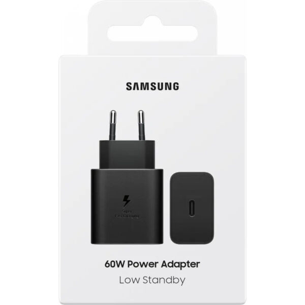 آداپتور ۶۰ وات سامسونگ اصلی 2 پین (Samsung 60W Power Adapter Super Fast Charge) - Image 2